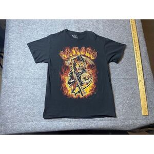 Sons of Anarchy Shirt Mens Large Biker Prospect SAMCRO SOA Grim Reaper Graphic